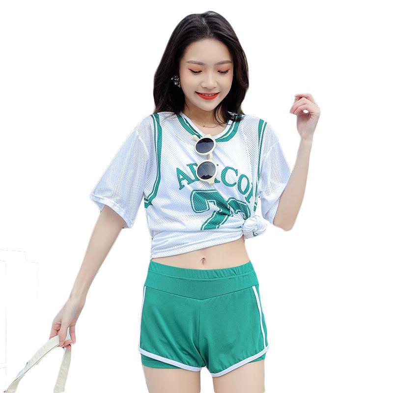 Đồ Bơi Liền Thân Ngắn Tay Phong Cách Hàn Quốc 2021 Cho Nữ | BigBuy360 - bigbuy360.vn