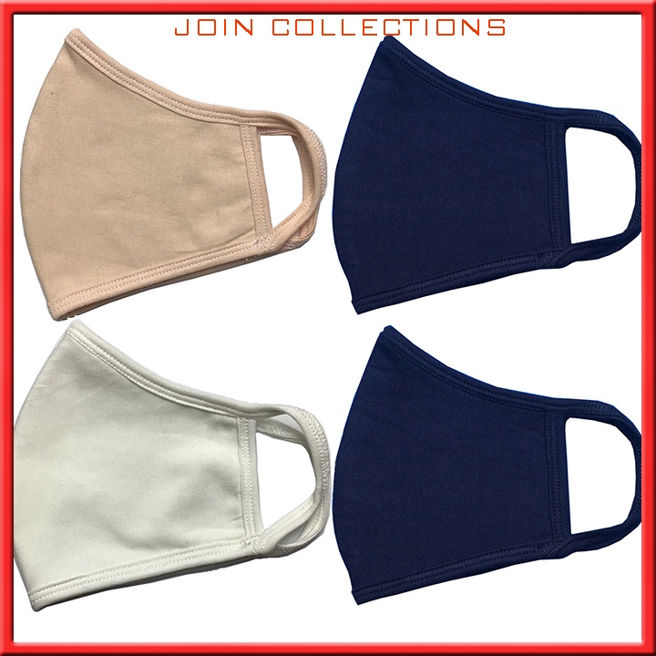 Combo 4 Khẩu Trang Vải 2 Lớp 100% Cotton. Tái sử dụng nhiều lần.