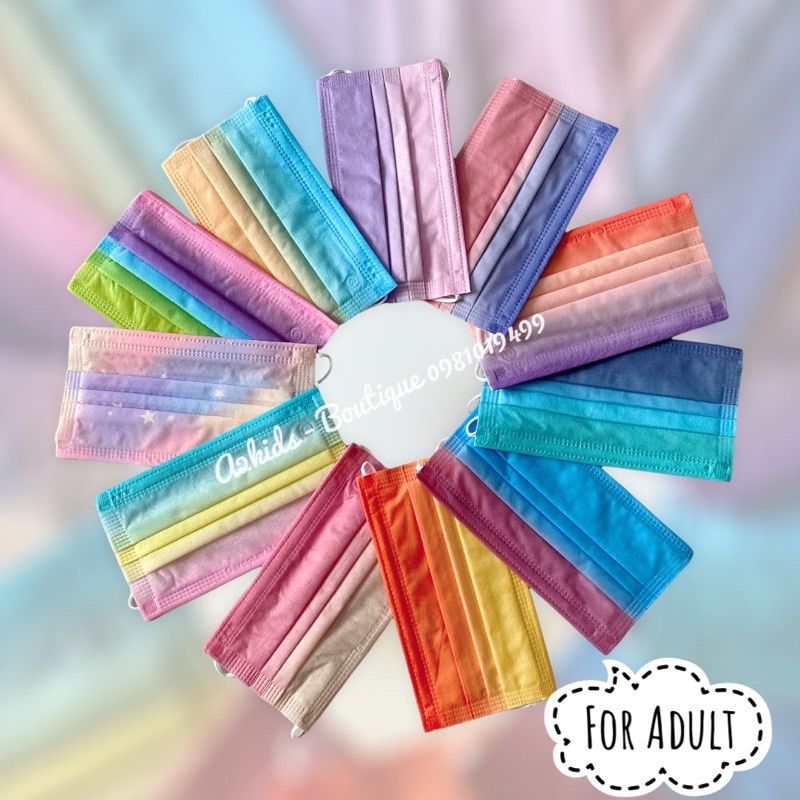 Khẩu Trang Cao Cấp 4 Lớp Họa Tiết Cầu Vòng GARCOTEX RAINBOW Mask