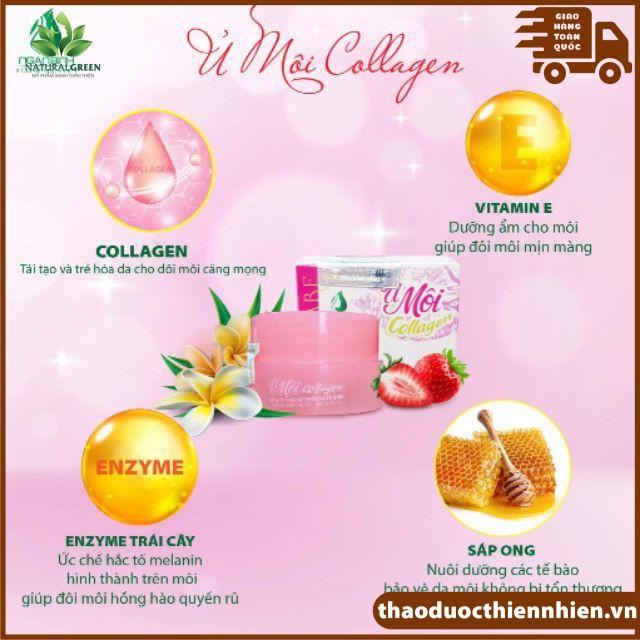 (Mới sản xuất 2021) ủ môi collagen Ngân Bình, hết thâm môi, hồng môi, dưỡng môi mềm mịn