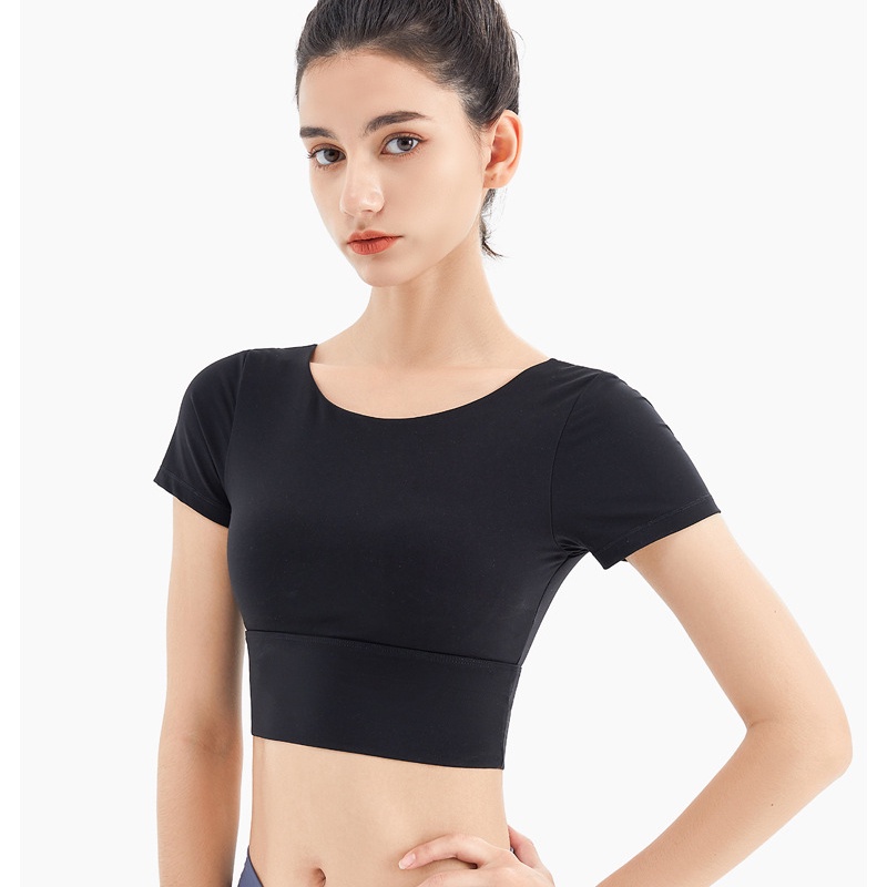 Áo croptop body tập thể thao Louro LA33, kiểu áo tập gym, yoga chéo lưng cực đẹp, có sẵn mút ngực, chất liệu co giãn