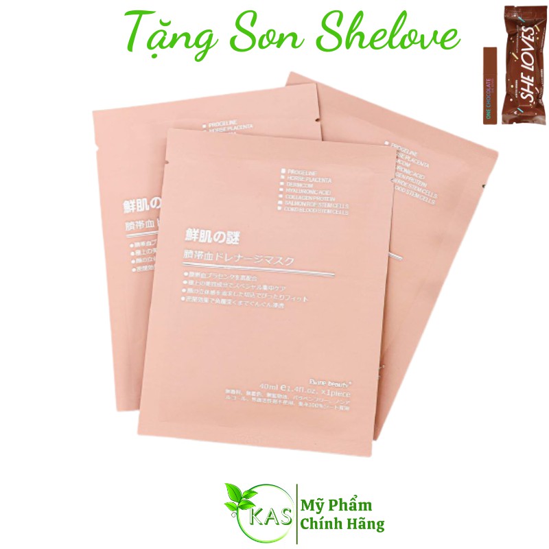 Mặt Nạ Nhau Thai Cừu - Mặt Nạ Tế Bào Gốc Nhau Thai Cừu Cuống Rốn Dưỡng Da Rwine Beauty Stem Cell Placenta Mask Nhật Bản
