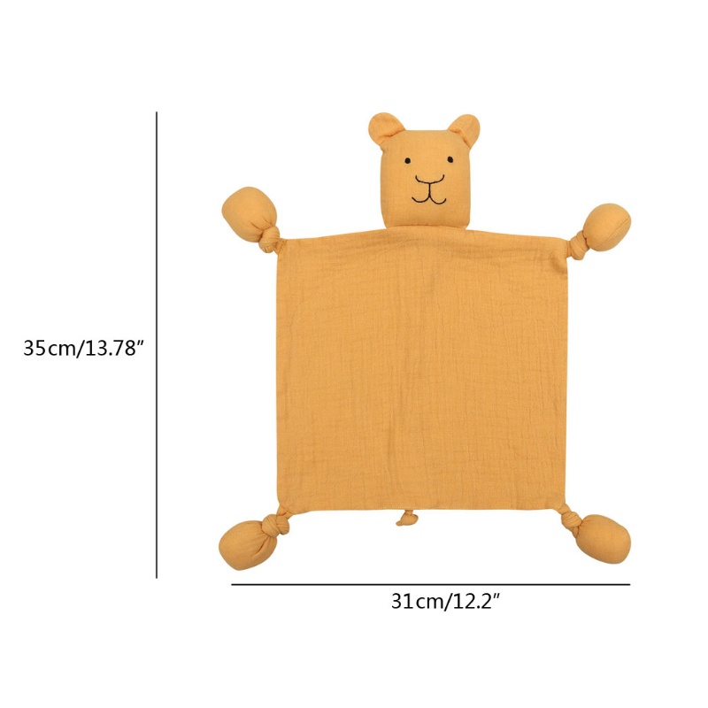 Khăn Tắm Cotton Tự Nhiên 31cm Họa Tiết Hoạt Hình Dành Cho Trẻ Sơ Sinh