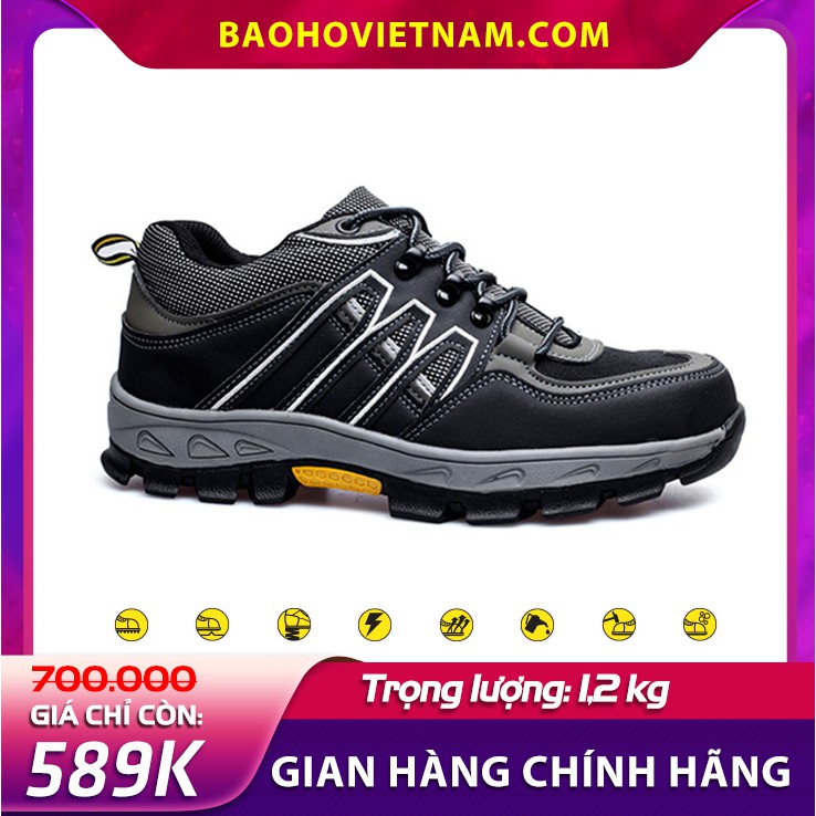 GIÀY BẢO HỘ LAO ĐỘNG DÁNG THỂ THAO HUNTER 806 ĐEN SIÊU BỀN SIÊU THOÁN