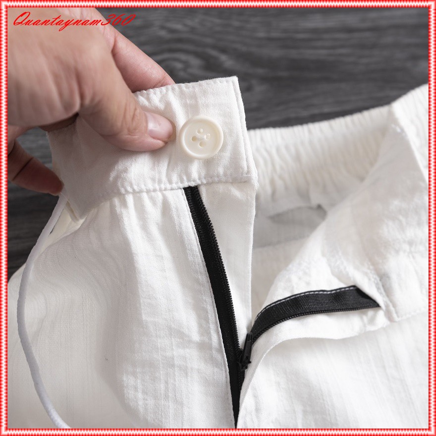 Quần đũi xước dài nam ống côn cạp chun dây rút - Quần nam dáng xuông trẻ trung | BigBuy360 - bigbuy360.vn