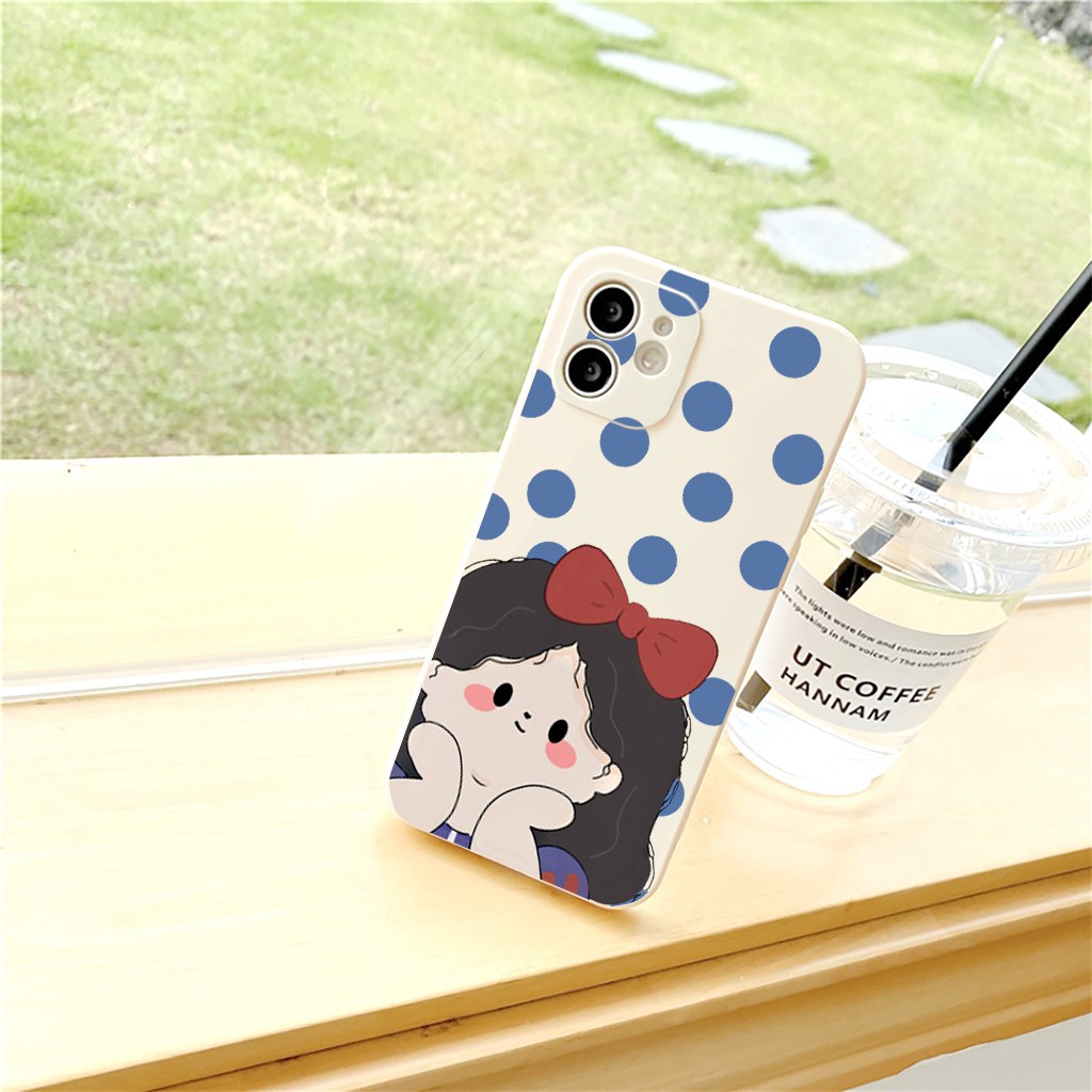 Ốp lưng iphone Babe cạnh vuông bảo vệ camera ip 11 7plus 6 plus 7/8plus x xsmax 11 11pro max 12promax 13promax e100