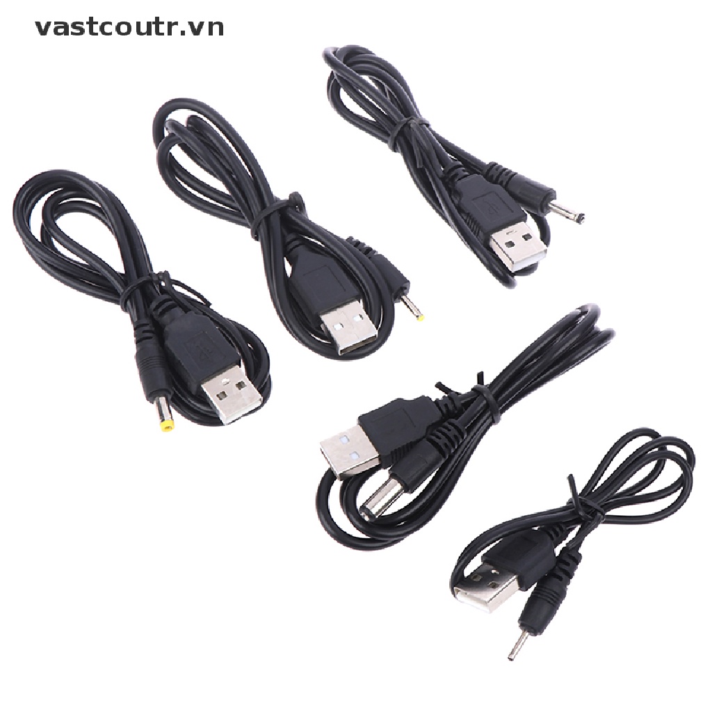 Dây Cáp Nguồn Chuyển Đổi USB Sang DC 5.5mm * 2.1 / 2.5 * 0.7 / 3.0 * 1.0 / 4.0 * 1.7 / 3.5 * 1.35 5V