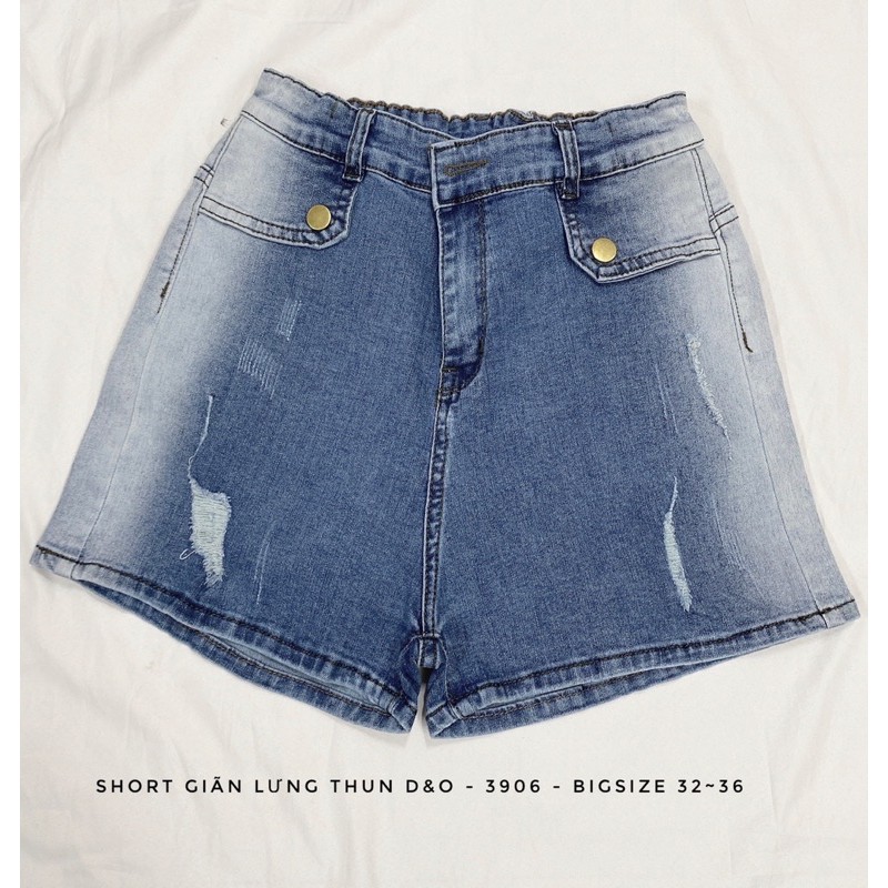 [Đại 4 Màu] Quần Đùi Bò Cạp Cao Trên Rốn Lưng Thun - Lưng Cao Trên Rốn- Quần Short Jeans Giãn Mạnh