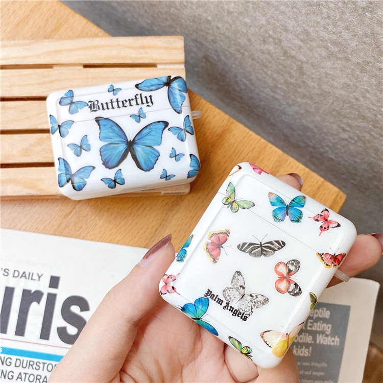 BUTTERFLY Vỏ Đựng Bảo Vệ Hộp Sạc Tai Nghe Airpods 1 / 2 Hình Bướm Xinh Xắn