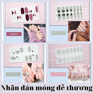 Set 14 Sticker Dán Móng, Nhãn Dán Móng Dễ Thương 💖💖💖