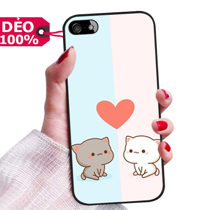 ỐP LƯNG DẺO IPHONE 5 HÌNH NỀN HOẠT HÌNH COUPLE SIÊU CUTE PHỦ BÓNG NHƯ GƯƠNG