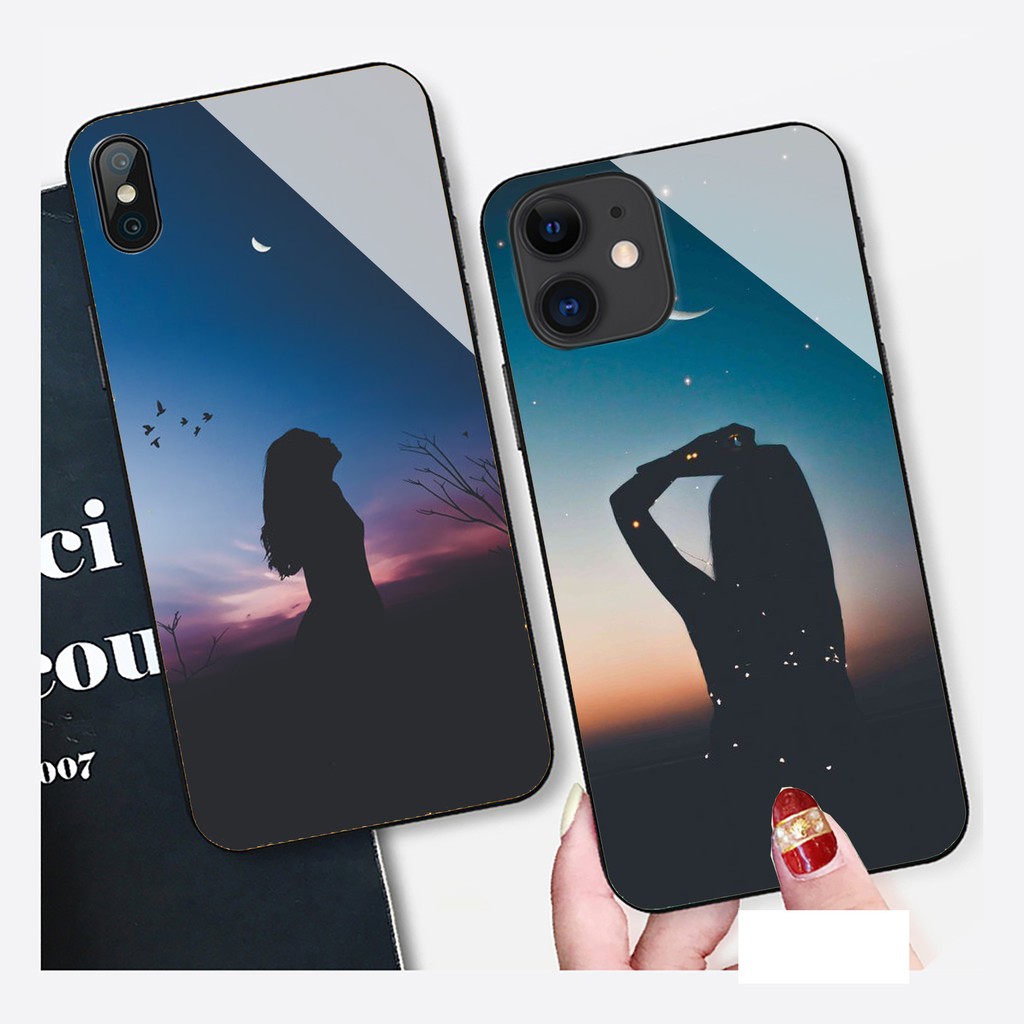 Ốp Lưng Iphone Mặt Sau Kính Cường Lực Alone Girl Ip6/6s/6plus/6s/7/8/7plus/8plus/x/xs/xsmax/11/11pro/11promax/ip12