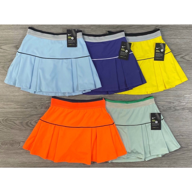 Chân Váy Thể Thao Chơi Golf, Cầu Lông, Tennis Nữ Chất Liệu Vải Poly 2 Da Cao Cấp  Xếp Ly 2 Lớp Có Túi Trong  Gym Yoga