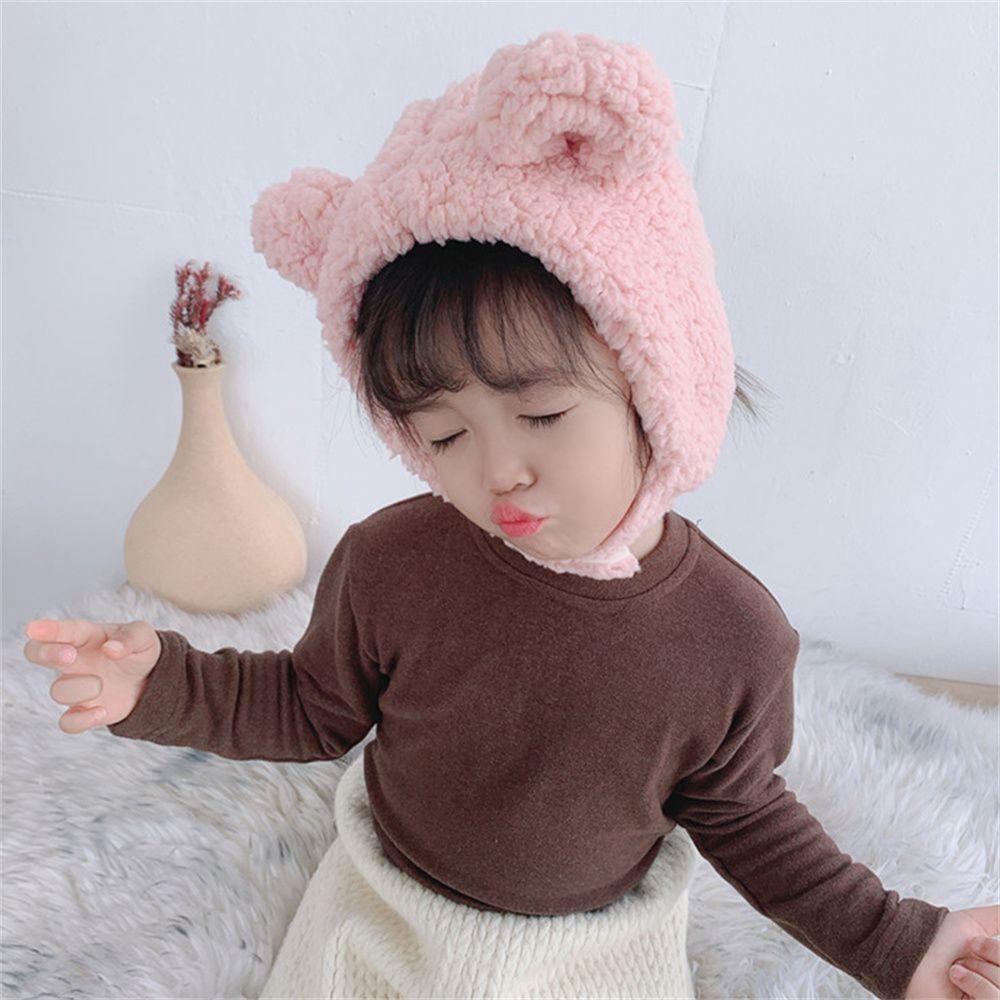 Mũ Lông Giữ Ấm Tai Họa Tiết Hoạt Hình Bảo Vệ Tai Vào Mùa Đông Cho Bé 1