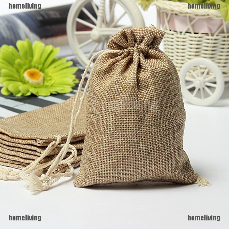 Túi vải bố mini có dây rút xinh xắn