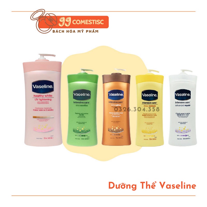 Dưỡng Thể Vaseline 725ml [CHÍNH HÃNG 100%] _Dưỡng ẩm hoàn hảo_Da đẹp mịn màng