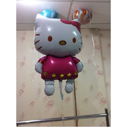 BÓNG NHÔM KITTY TO 1M, BÓNG KIẾNG MÈO HELLO KITTY SIZE TO, BÓNG TRÁNG NHÔM HÌNH KITTY