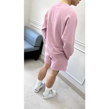 COMMON SENSE - Curve logo bộ nỉ shorts và váy màu hồng pastel
