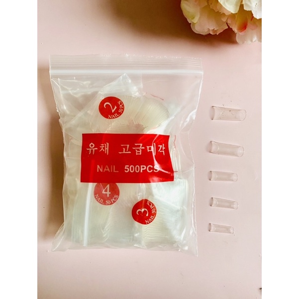 500 Móng nối hình vuông chính hãng đủ size 2 kiểu dáng-nhựa siêu dẽo
