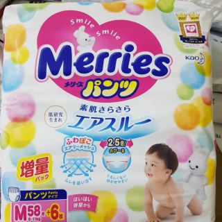 Tã quần merries m64/l50/xl44/xxl28
