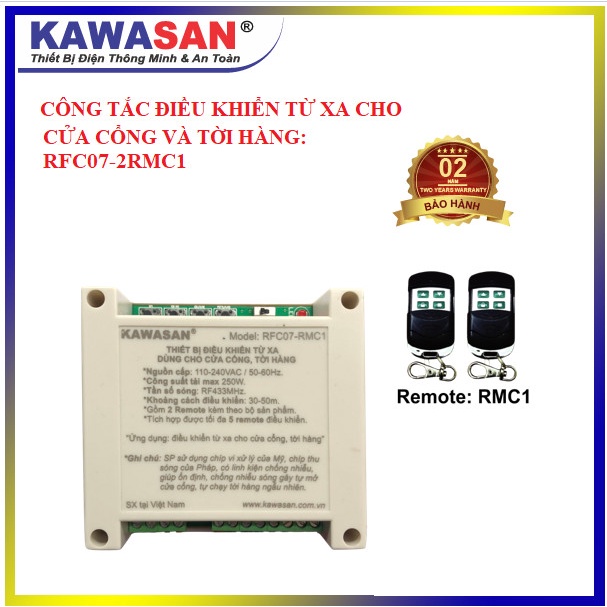 Công Tắc Điều Khiển Từ Xa Cửa Cổng/Tời hàng RFC07-RMC1