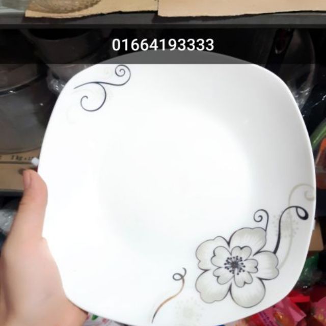 Đĩa sứ vuông