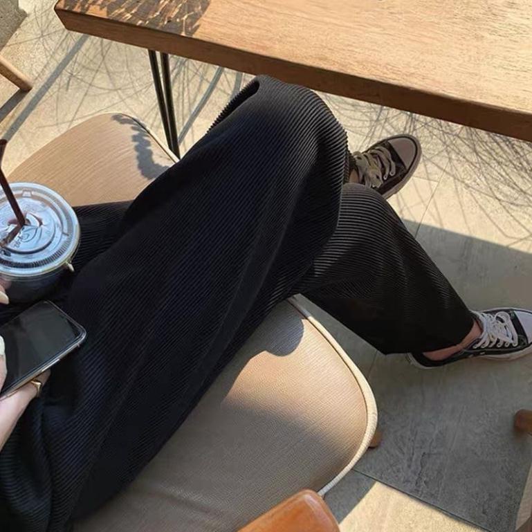 QUẦN THUN TĂM CAO CẤP SIÊU MÁT LẠNH, Quần Ống Suông cạp chun sọc gân siêu đẹp_tongkhotovan