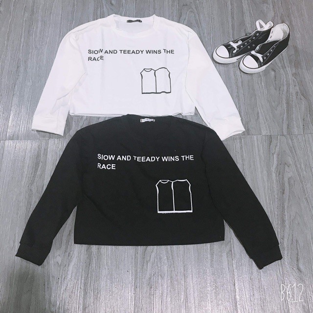 [FREESHIP ĐƠN TỪ 50K] Áo croptop Slow And dài tay NTA0919