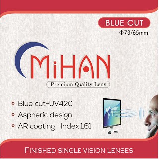 Tròng Kính Chống Ánh Sáng Xanh Chính Hãng MIHAN Hàn Quốc - Lắp Cận, Giả Cận 0 Độ Cho Gọng Kính, Mua Kèm Deal Sốc