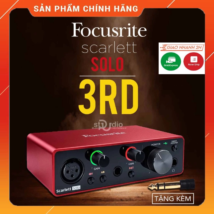 Sound Card Focusrite Scarlett Solo Gen 3 Sound Card Âm Thanh - Focus USB Audio SoundCard (3rd - Gen3)