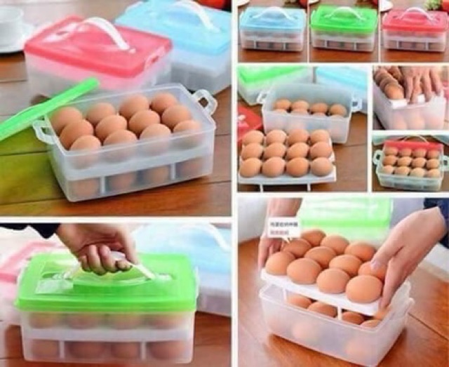 Hộp đựng trứng 24 quả 2 tầng
