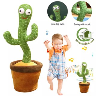 Cây Xương Rồng Biết Nhảy Biết Múa và Nhại Tiếng - Xương Rồng Nhồi Bông Có Nhạc phát sáng - LOẠI XỊN