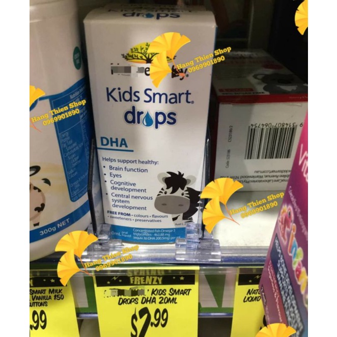 (Đủ bill) Nature's way Kids Smart Drops DHA cho bé từ 4 tuần tuổi 20m.l