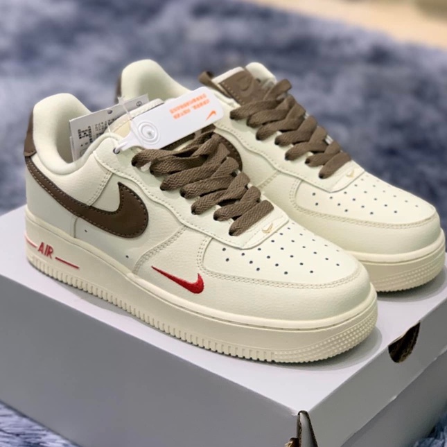 giày af1 vệt nâu sc, giày air force 1 vệt nâu nam nữ màu chuẩn cực nét