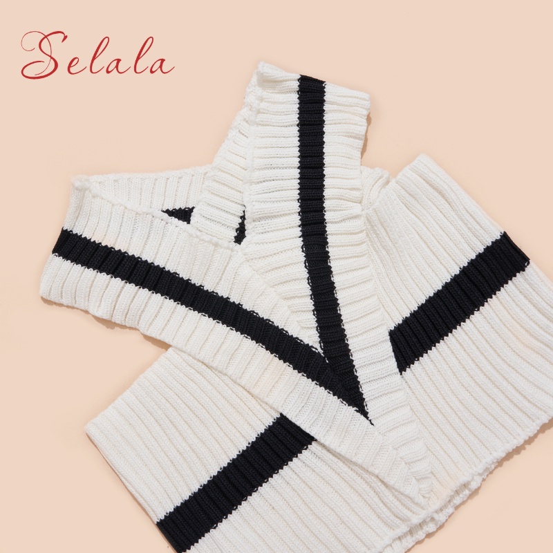 Áo Yếm Selala Chất Len Mỏng Nhẹ Thiết Kế Cổ V Sexy Cá Tính V17