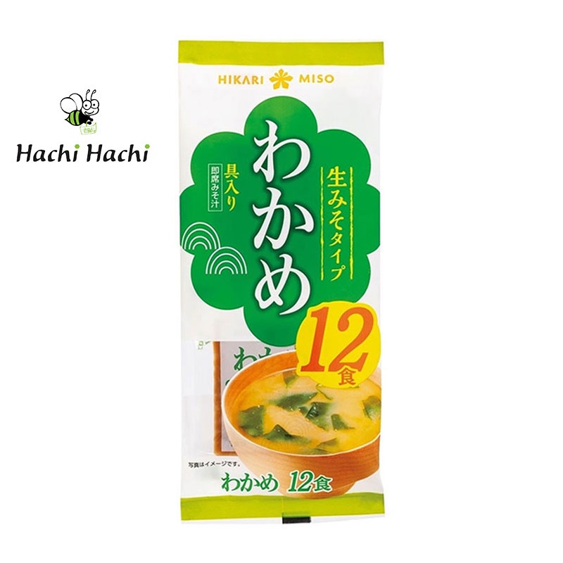 SÚP MISO RONG BIỂN WAKAME ĂN LIỀN HIKARI MISO 216G 12 GÓI - Hachi Hachi