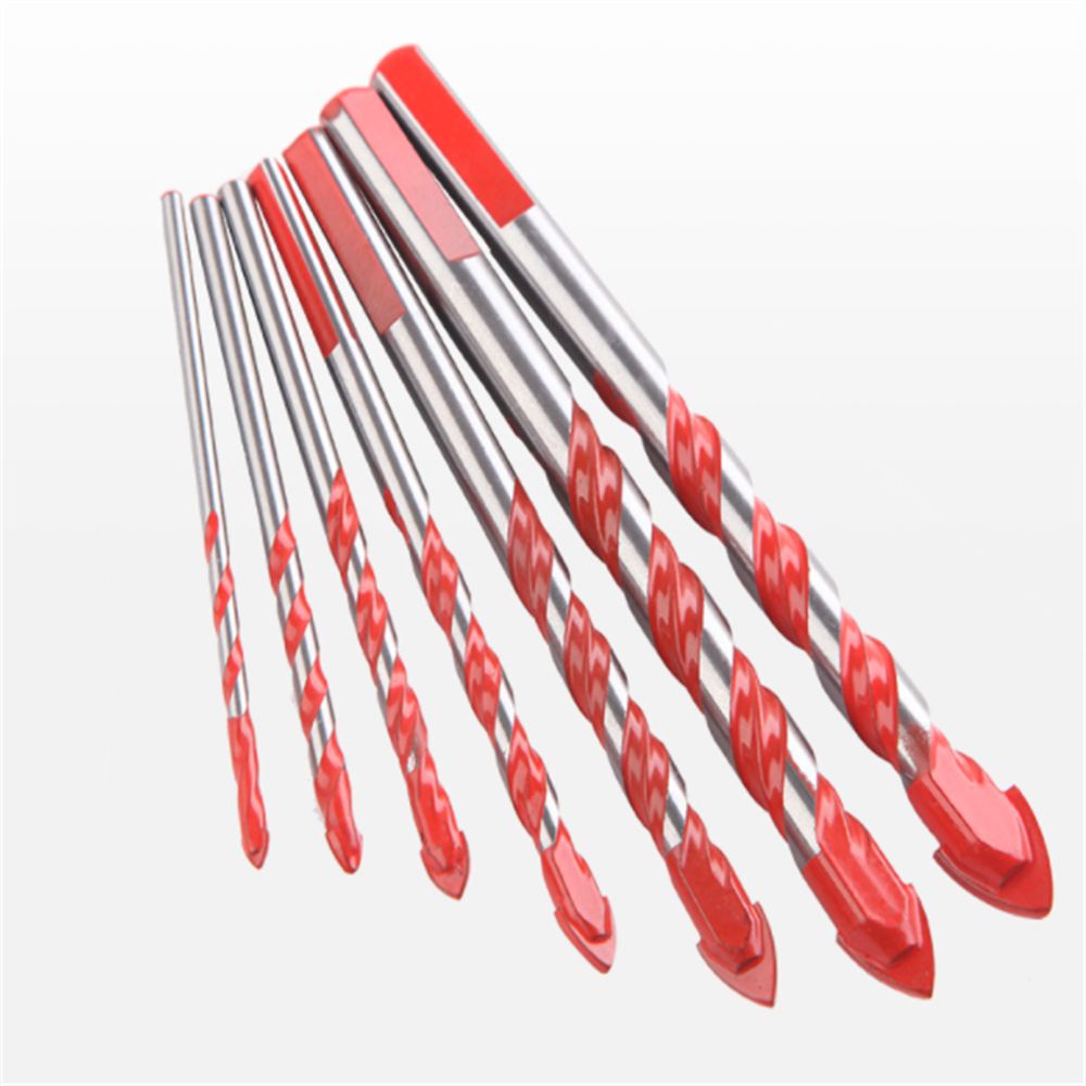 MUVAKO Mũi khoan tam giác 6mm 8mm 10mm 12mm chuyên dụng cho vật liệu kính/gạch men/kim loại