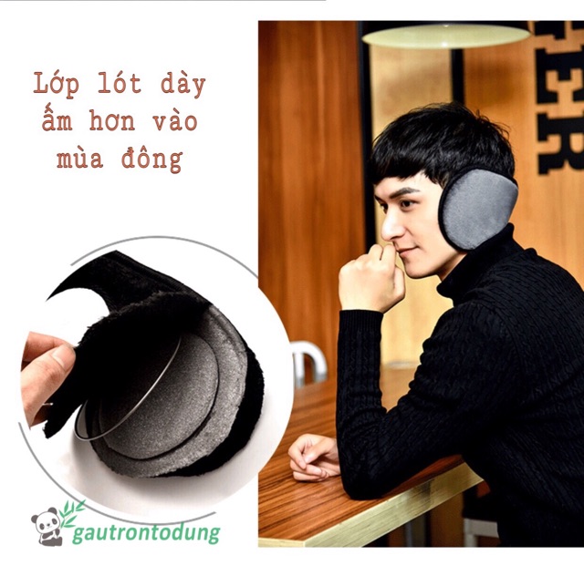 [Mã FAWINTER hoàn 15% xu đơn 99K] Bịt tai lót lông cừu giữ ấm mùa đông, Chụp tai chống lạnh đi xe máy cho nam và nữ | BigBuy360 - bigbuy360.vn