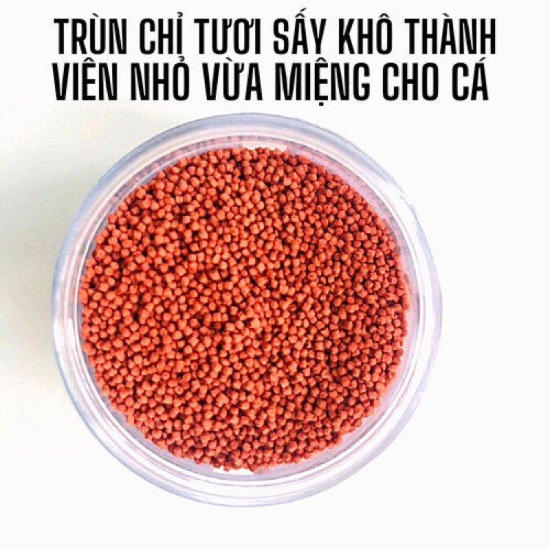 Thức Ăn Cá Cám Viên Trùn Chỉ Tươi Cao Cấp Cho Cá Betta , Guppy