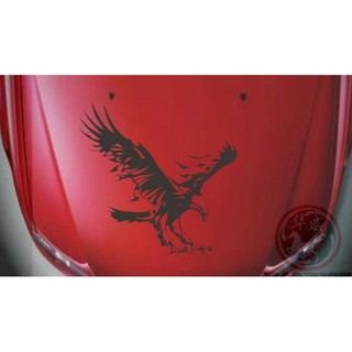 Decal hình Đại Bàng dán xe (Đen)