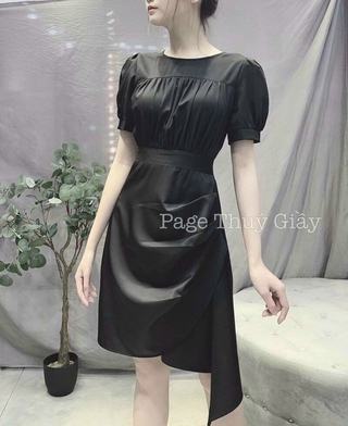 Váy nhún đuôi cá cổ tròn nhiều màu hàng đẹp