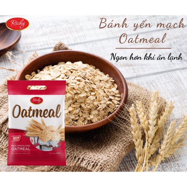 Bánh Yến Mạch Oatmeal Richy Gói 250g Thơm Ngon, Bổ Dưỡng