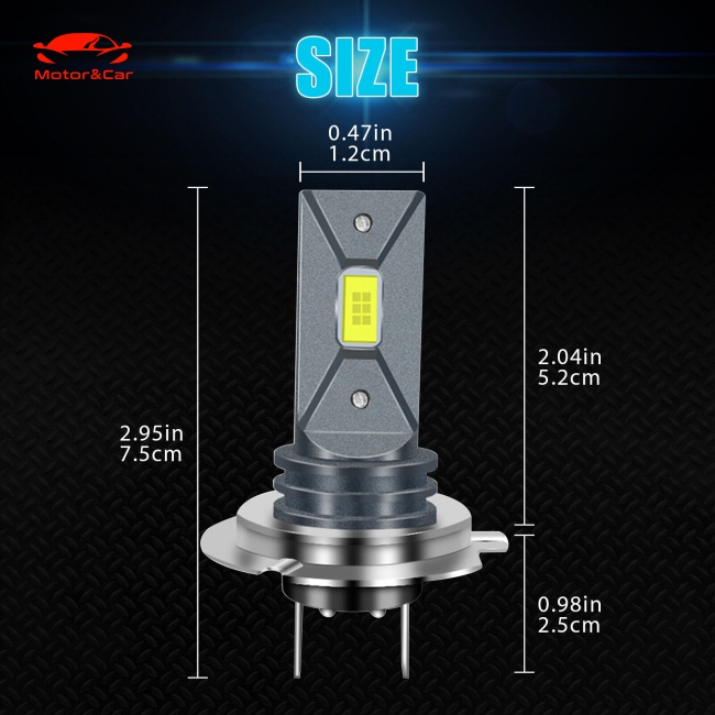 Bộ 2 Đèn Pha Led H7 160w 20000lm Siêu Sáng 6000k Ánh Sáng Trắng Chất Lượng Cao Cho Xe Hơi