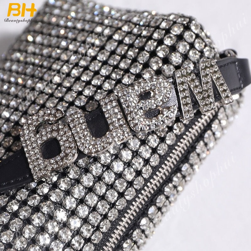 Túi Đeo Vai Vuông Nhỏ Xinh Đính Đá Lấp Lánh Thời Trang Mới 2022 Cho Nữ