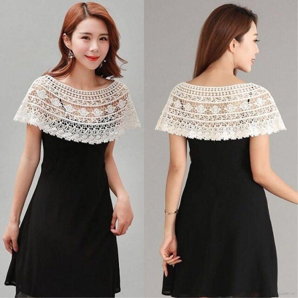 Áo Khoác Ren Lửng Thời Trang Phong Cách Hàn Quốc Cho Nữ