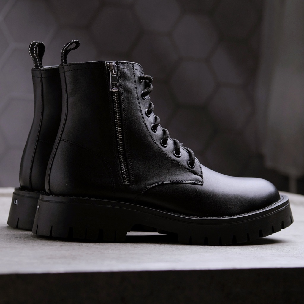Giày Combat Boots  Da Bò Thật Loại 1 Bảo Hành 1 Năm GUF