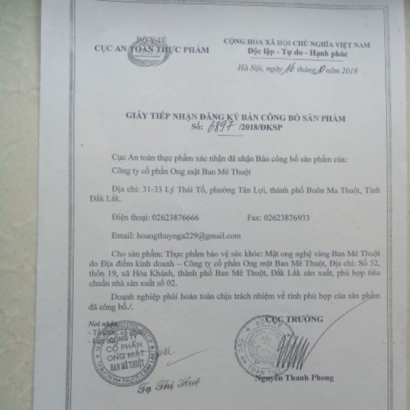 Mật Ong Nghệ Vàng ban mê thuột - 120 gam