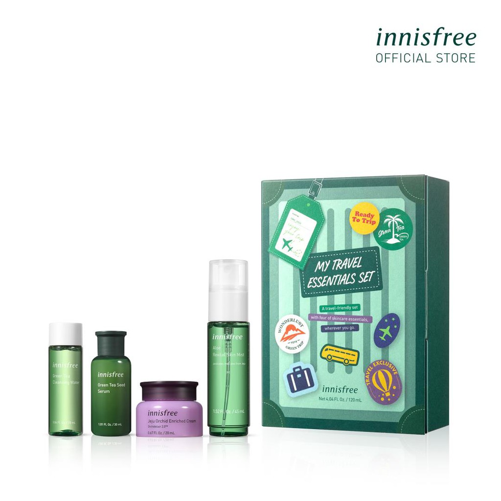 [Mã FMCGMALL - 8% đơn 250K] Bộ sản phẩm dưỡng da du lịch innisfree My Travel Essentials Set