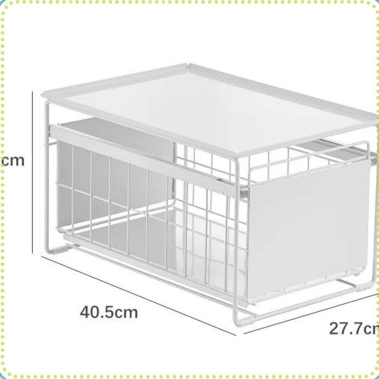 KỆ KIM LOẠI KHAY TRƯỢT CHẤT LIỆU KIM LOẠI KHÔNG GỈ SƠN TĨNH ĐIỆN MÀU TRẮNG/ĐEN