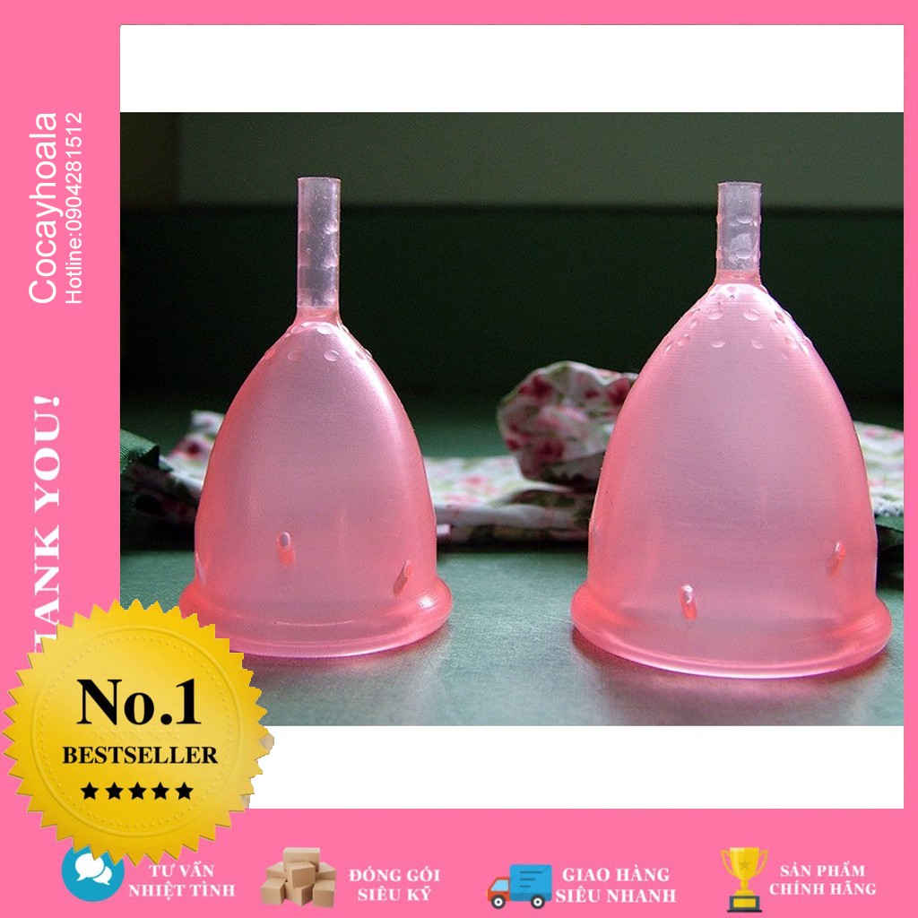 Cốc nguyệt san - cốc nguyệt san chính hãng Tuylip cup 100% Silicone Y Tế Cao cấp Siêu Mềm, Chống tràn,